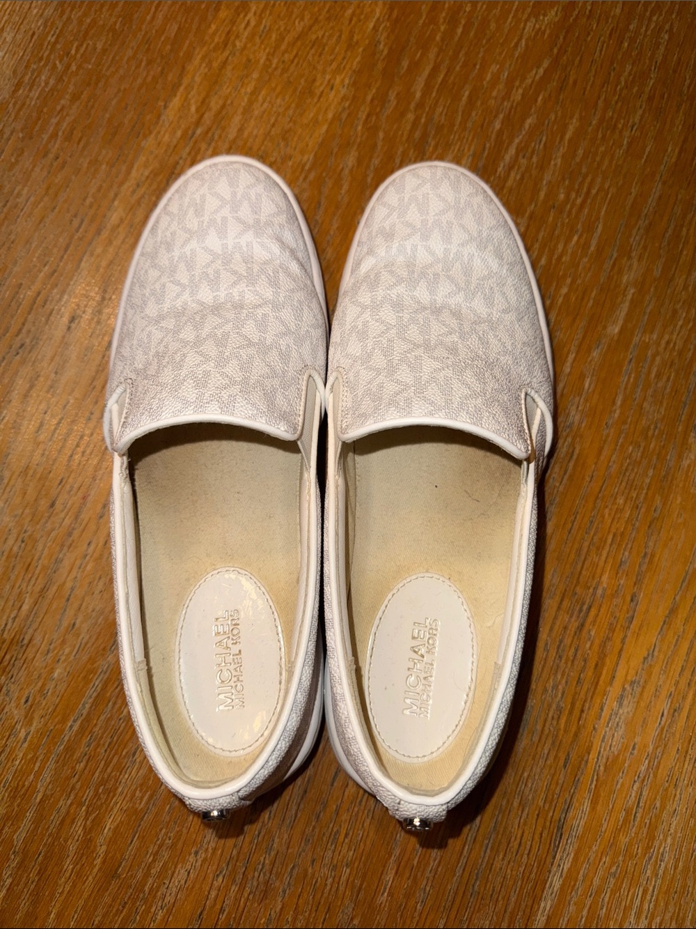 Michael Kors White Signature Slip-On Sneakers - Picture 4 of 6